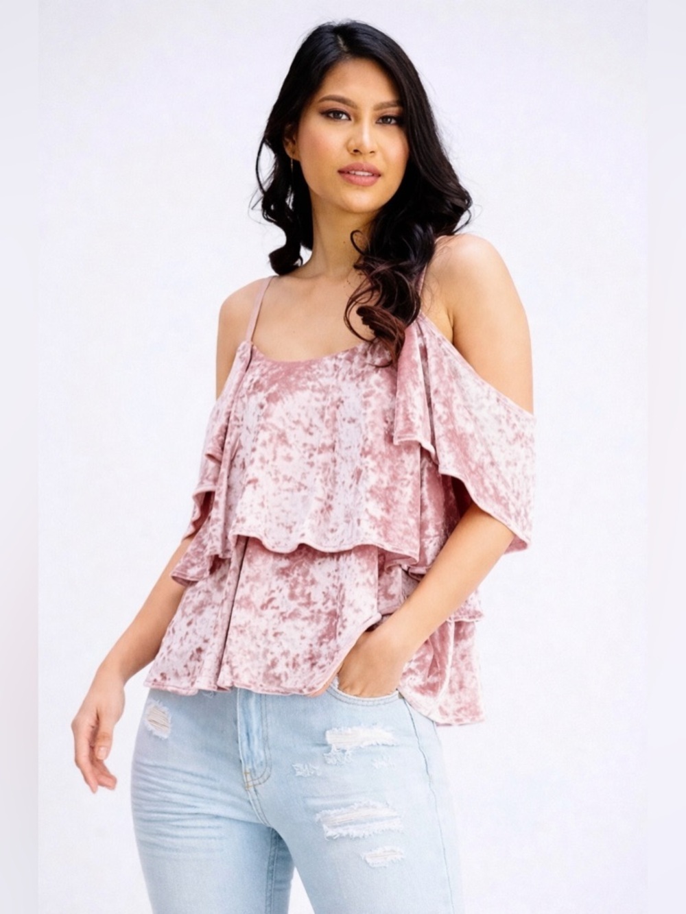 SHOW ME YOUR MUMU PINK VELVET TOP SMALL NWT BUNDLE AND SAVE